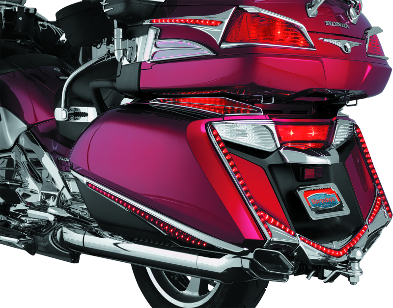 Kuryakyn 3236 L.e.d. Rear Fender Tip 12-17 GL1800 Chrome Red Lens - User 1