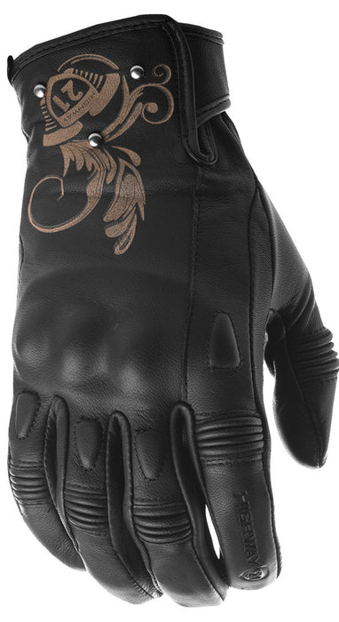 Highway 21 489-0080S #5884 489-0080~2 WOMEN'S BLACK IVY GLOVES BLACK SM