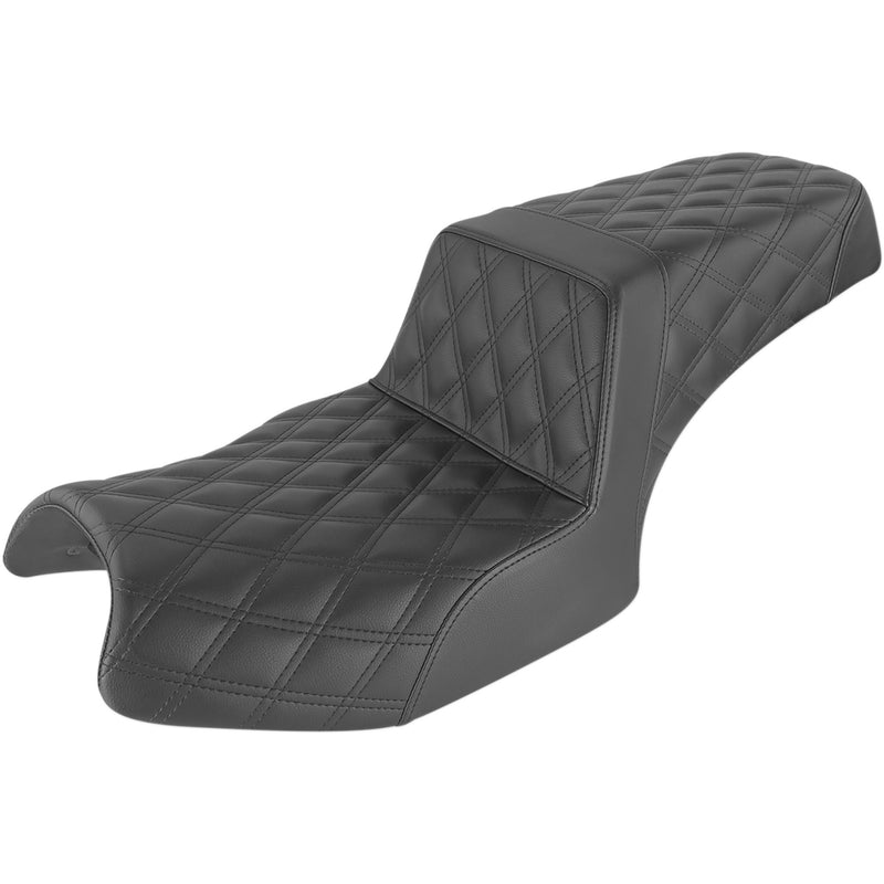 Saddlemen Step-Up Seat Full Lattice Stitch Black Challenger - I20-06-175 For Indian 2020-2026