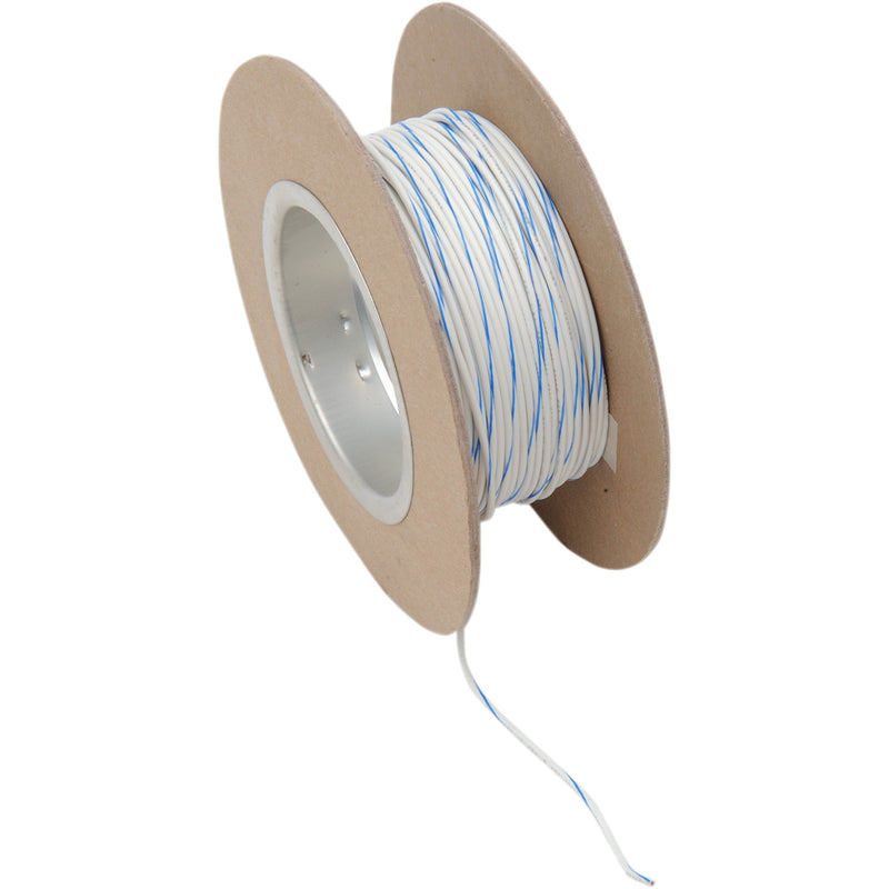NAMZ 2120-0524 NWR-96-100 OEM Color Wire Spool 100' Wire Spool - 18 Gauge - White/Blue