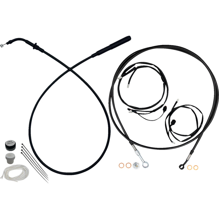 FAT BAGGERS INC. 0662-1332 249916-B EZ Install Kit 16" handlebars - upper clutch - full length - black