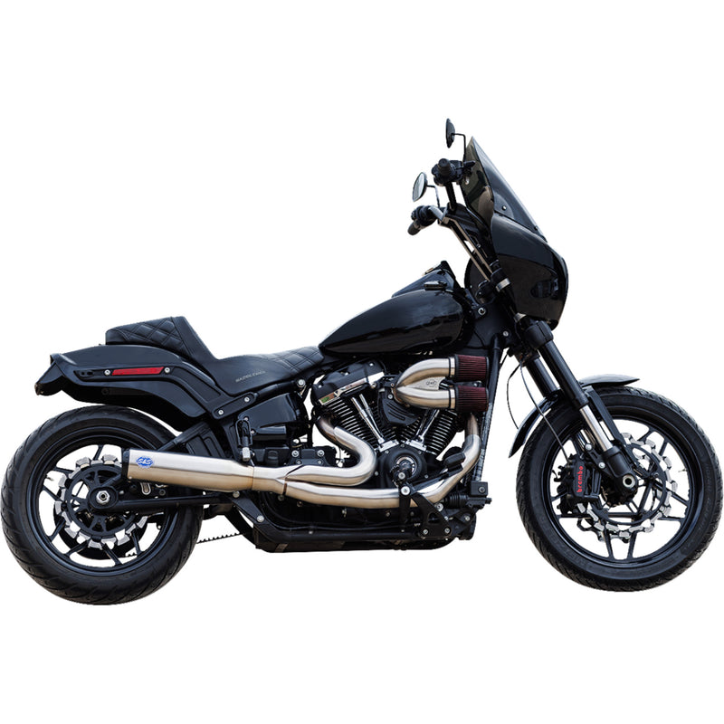 S&S Cycle Qualifier 2-Into-1 Exhaust System - 550-1103 For Harley Softail 2018-2024