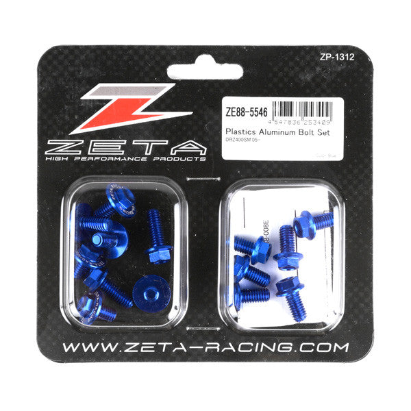 Zeta Aluminum Bolt Kit Blue - ZE88-5546 Suzuki 400SM 2005-2021
