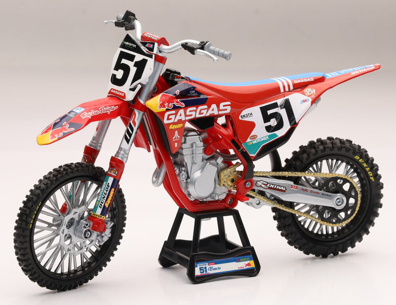 New Ray Toys 959-0167 58303 SCALE 1:12 TLD RED BULL GAS GAS MC450 BARCIA #51