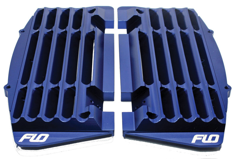 Flo Motorsports High Flow Radiator Braces Blue - FLO750BLU For KTM Dirt Bikes 2008-2016 | Husqvarna Dirt Bikes 2014-2015