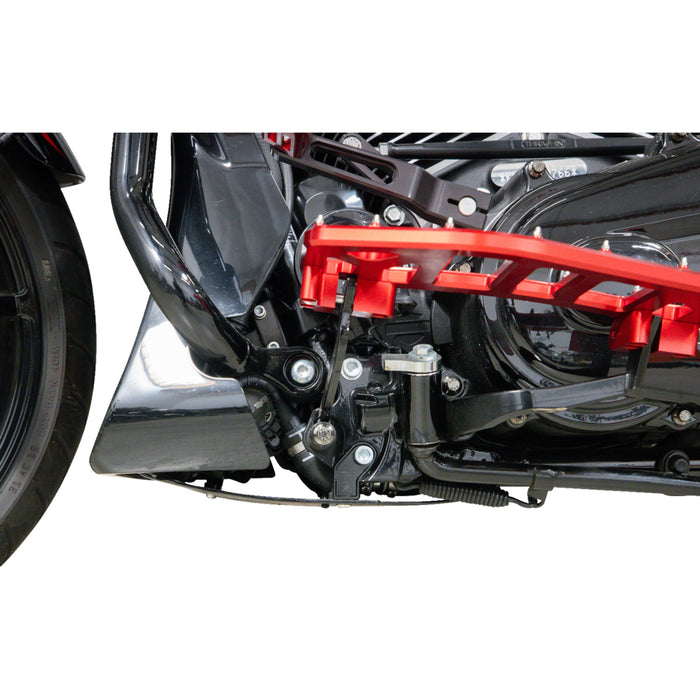 THRASHIN SUPPLY CO. 0506-2529 TSC-3034-1 Carbon Fiber Skid Plate Skid Plate - Carbon Fiber/Gloss - With Black Brackets - FLHX/FLTRX