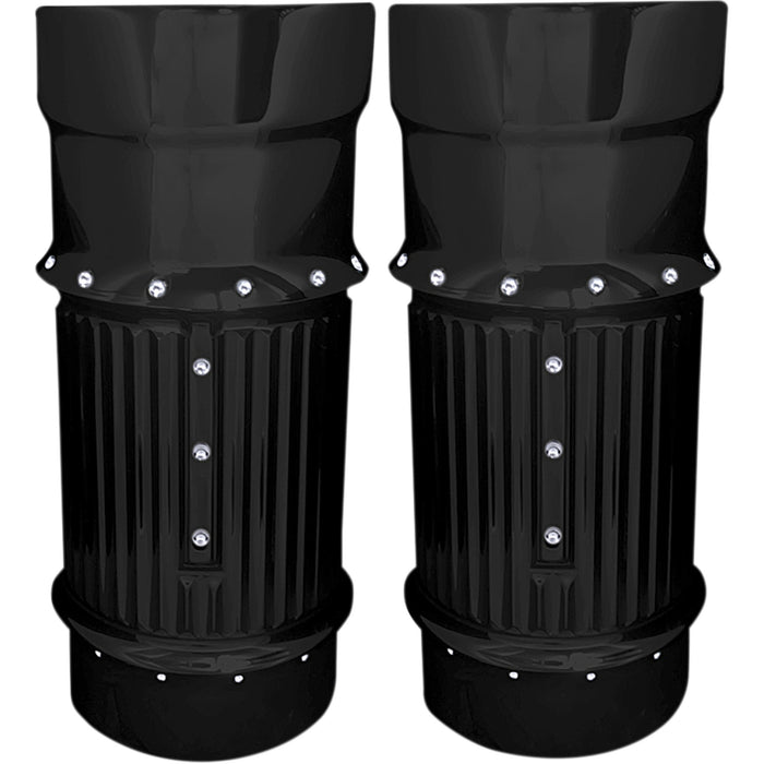 COVINGTONS 0411-0104 C1114-B Fork Leg Bells — Dimpled - Black - Dimpled