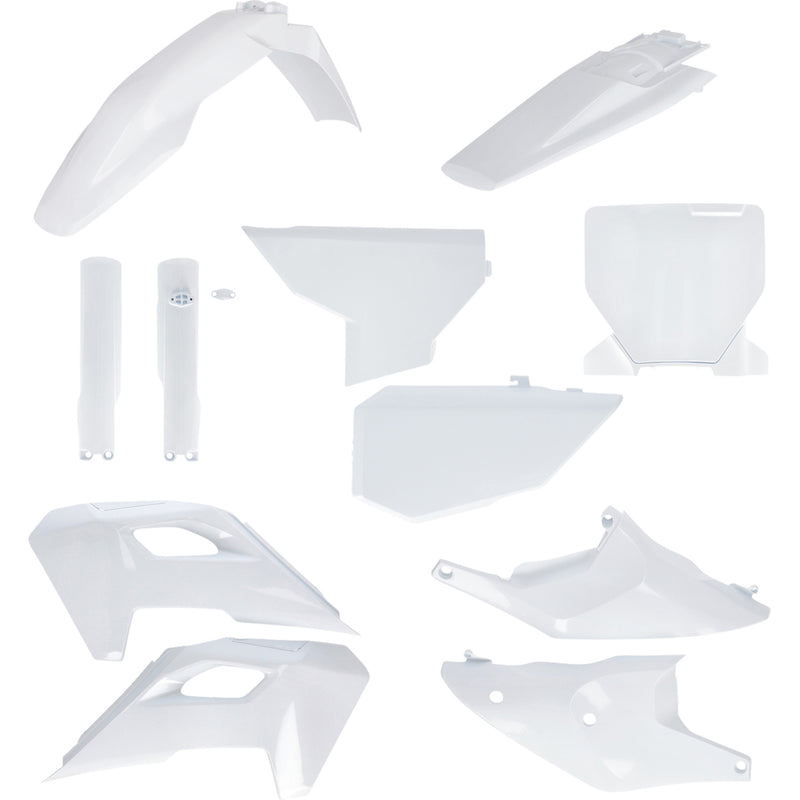 ACERBIS 1403-4415 2986610002 Full Replacement Plastic Kit Full Body Kit - '20 OEM White - Husqvarna - FC/FX/TC/TX '23-'24