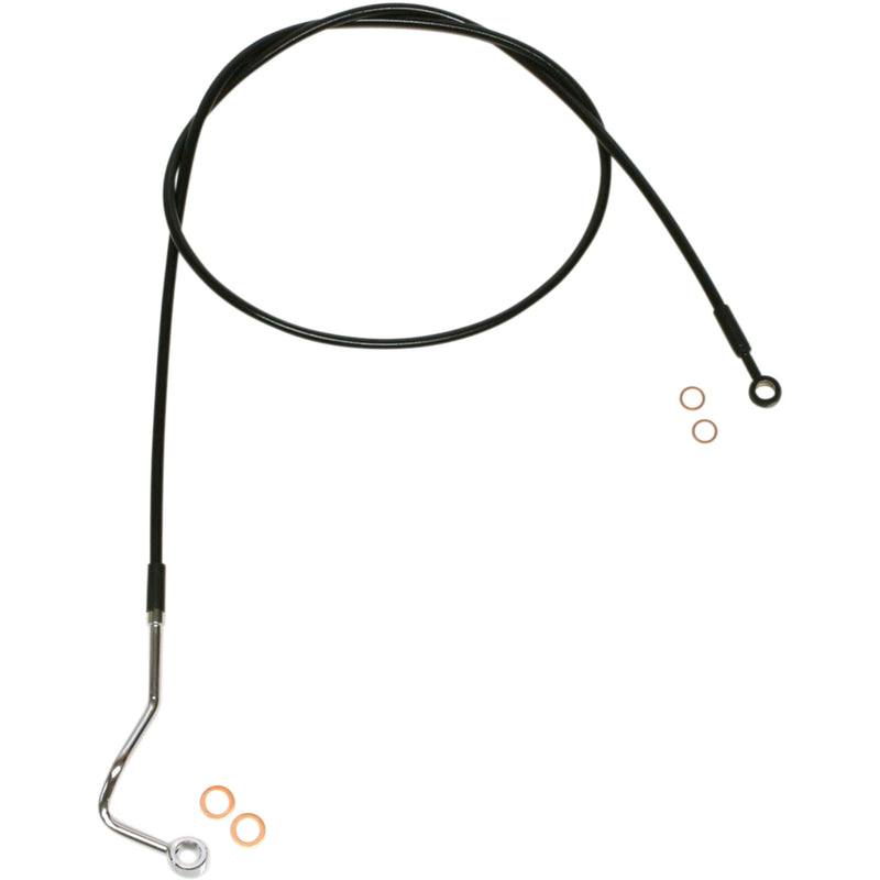 Magnum Shielding XR Stainless Upper Brake Line Black For Harley Touring 2014-2024