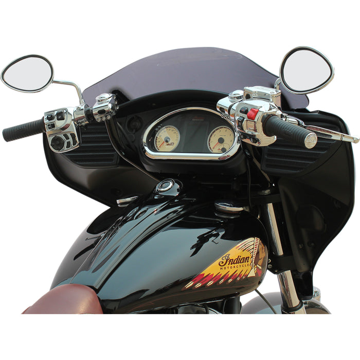 KLOCK WERKS 0601-3255 KWH-04-9011-BC Klip Hanger Handlebar for Indian Handlebar - Klip Hanger - 12" - Black/Chrome