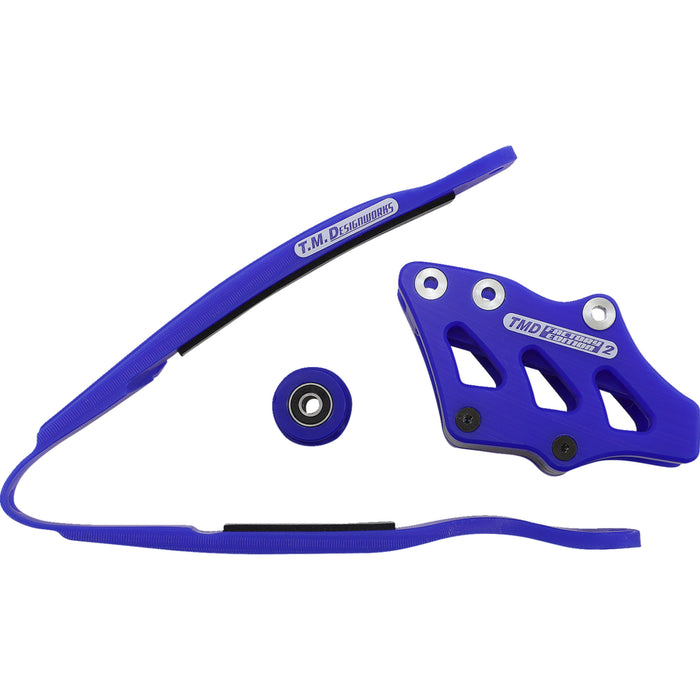 T.M. DESIGNWORKS 1231-1527 YCP-K10-BU Chain Guide and Slider Kit Chain Guide/Slider - Yamaha - Blue