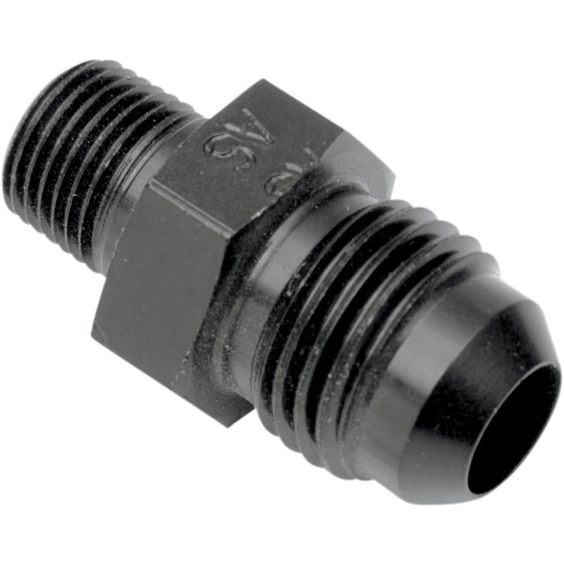 GOODRIDGE 0711-0204 AN816-06DBK Oil Line Fitting — 1/4" NPT Male/-6 AN Male Oil Line Fitting - Black - Straight - 1/4" NPT