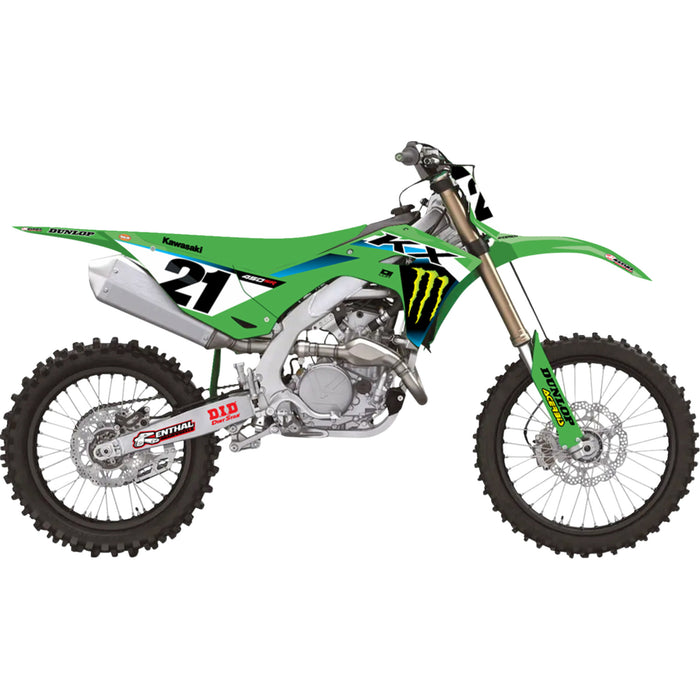 D'COR VISUALS 4302-7458 20-20-675 Complete Graphics Kit Graphic Kit - '25 Monster Energy - Kawasaki - KX 250 '25