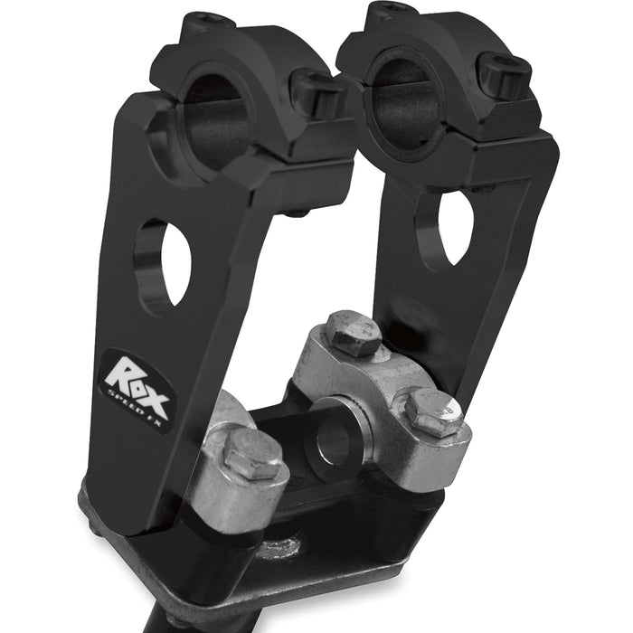 ROX SPEED FX 0602-0441 1R-P3SEK Elite Pivoting Handlebar Risers for 7/8" and 1-1/8" Handlebars Risers - Pivot - Elite - 3-1/2" - Black