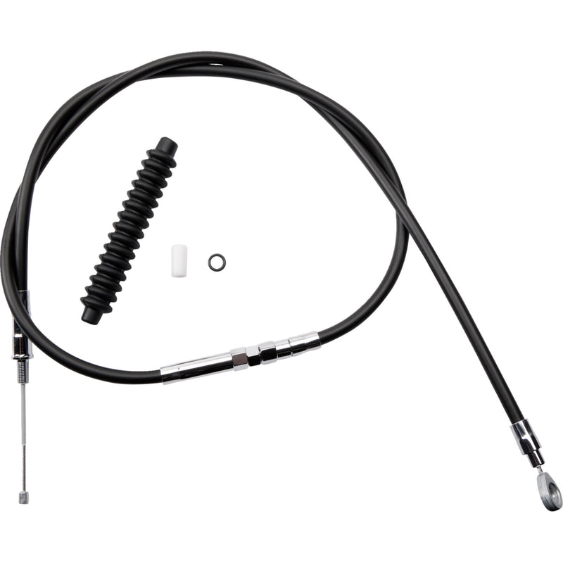 Drag Specialties High-Efficiency Black Vinyl Clutch Cable 54-3/4" For Harley Motorcycles 1986-2022