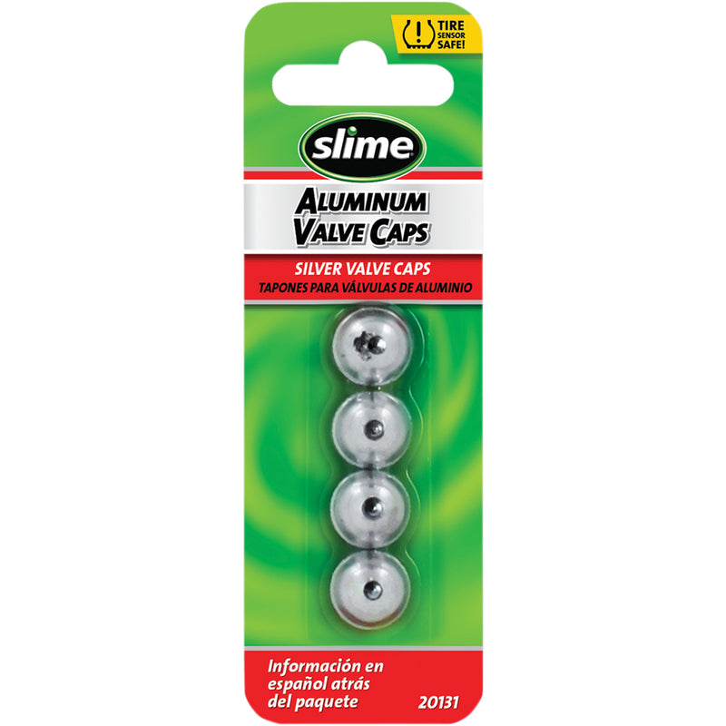 SLIME 0361-0052 20131 Valve Stem Cap s - silver - 4 pack