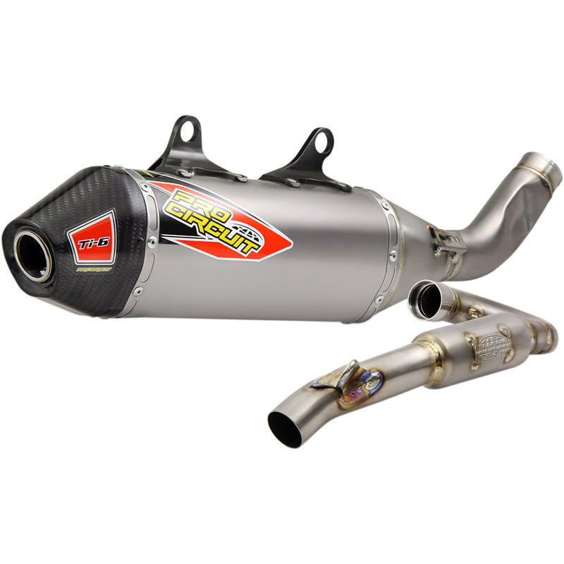 Pro Circuit Ti-6 Single Canister Exhaust System - 0351925F For Gas Gas 250F 2021-2022 | Husqvarna FC 250 2019-2022 | KTM SX-F 250 2019-2022
