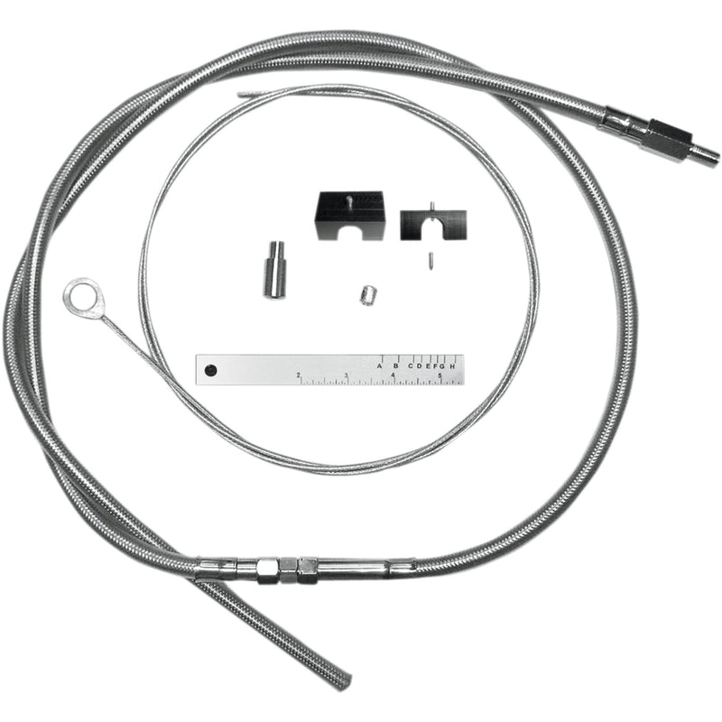 Magnum Shielding BYO™ Build Your Own™ Clutch Cable Kit 80" Sportster Touring Trike Braided Stainless Steel - 398253 For Harley Motorcycles 1957-2021