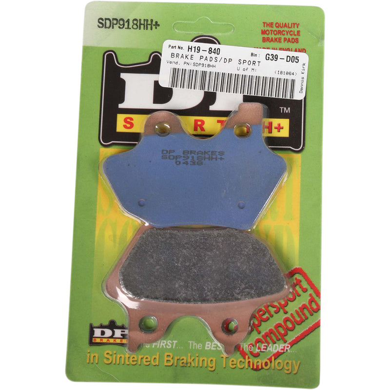 Dp Brakes Brake Pad - SDP918HH For Harley Motorcycles 2000-2004