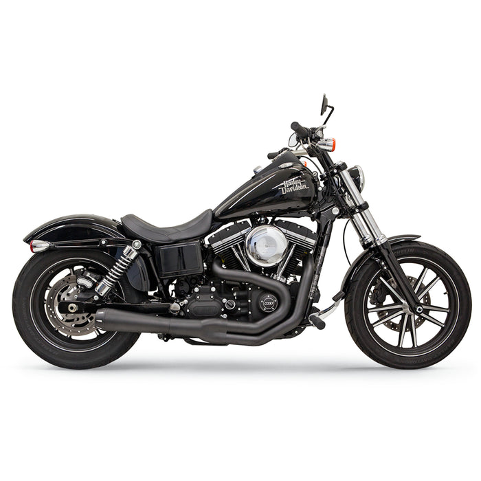 BASSANI XHAUST 1800-2170 1D32RB Road Rage II Mega Power 2:1 System - Mega Power Exhaust - Black - FXD/FXDWG with Mid/Forward Controls