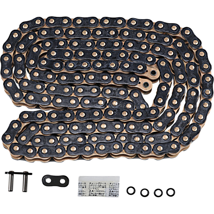 EK 1223-1486 525ZVX3-160KG 525 ZVX3 Extreme Sportbike Series Chain 525 ZVX3 - Sportbike Chain - 160 Links - Black/Gold