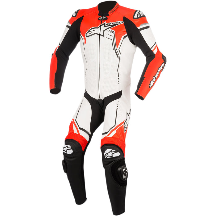 ALPINESTARS GP Plus v2 1-Piece Leather Suit White/Black/Red - Fluorescent US / EU