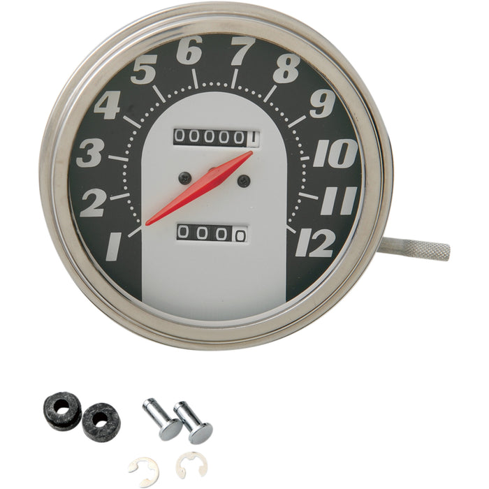 DRAG SPECIALTIES DS-243883 5" FL-Style 1:1 Speedometer 5" MPH FL-'62-'67 Style 1:1 Speedometer - Black Face