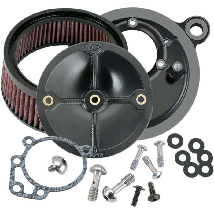 S&S CYCLE 1010-1077 170-0057 Super Stock™ Stealth Air Cleaner Kit - Black