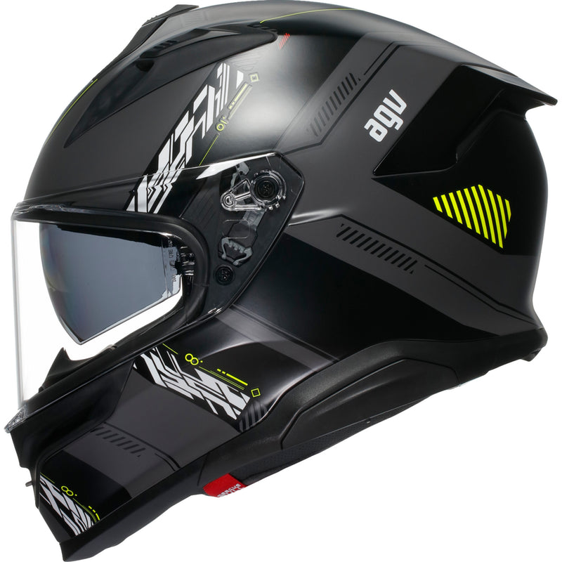 AGV K7 Kyber Helmet - Matte Gray/Yellow Fluo