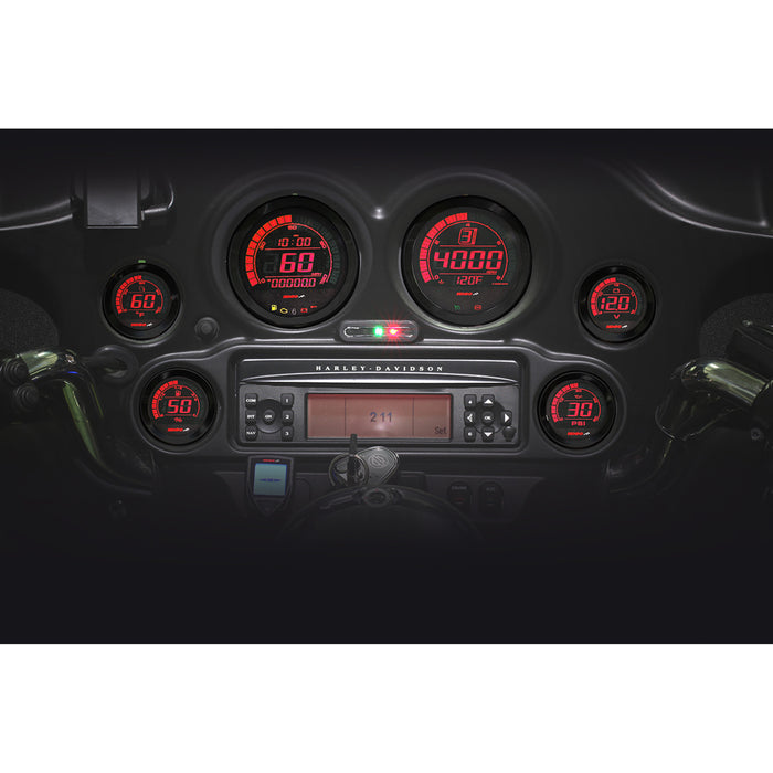 KOSO NORTH AMERICA 2210-0403 BA050903 Six-Piece Gauge Kit Universal 6-Piece Gauge Kit - Black