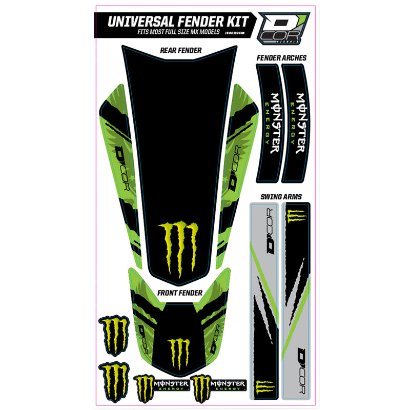 D'COR VISUALS 4302-6088 15-20-101 Universal Trim Kit green monster