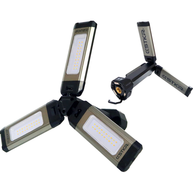 RISK RACING 3850-0569 12681 Tri-Mobile Work Light with Tripod Stand Shop Light w/Tripod - Work Area/Mobile - 2000 Lumens - Rechargeable
