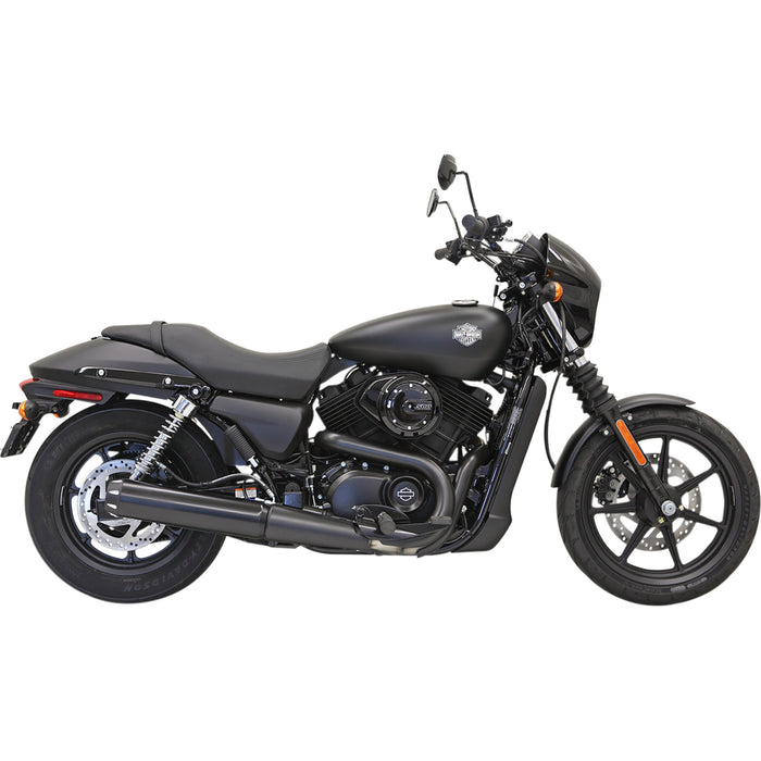 BASSANI XHAUST 1801-0742 1587RB Performance Slip-On Muffler - 4" Black Muffler - Straight - XG500/750