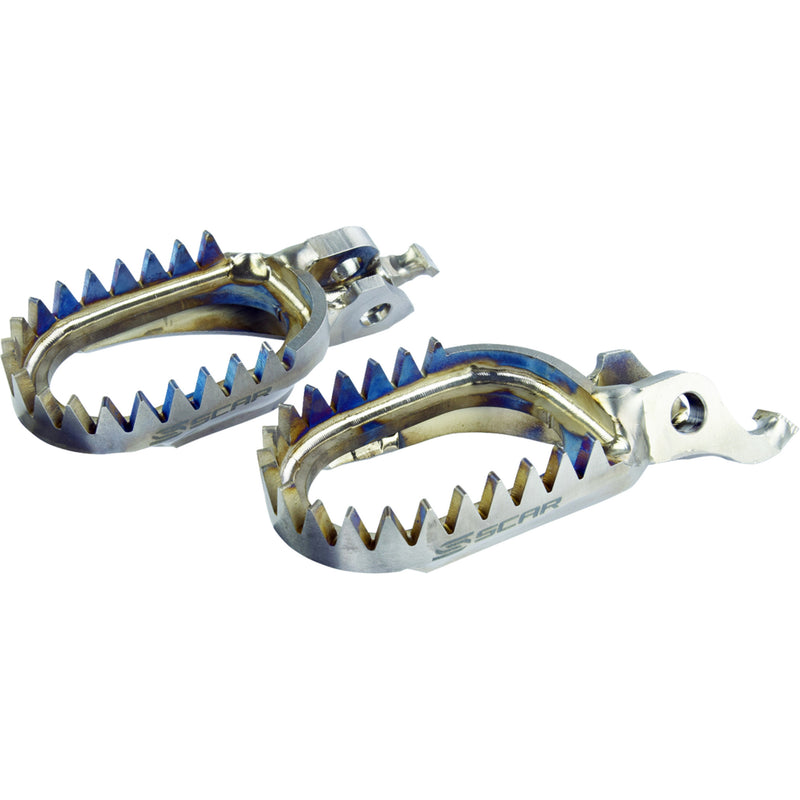 SCAR 1602-1663 S9516AM Anti-Mud Foot Pegs titanium - triumph tf