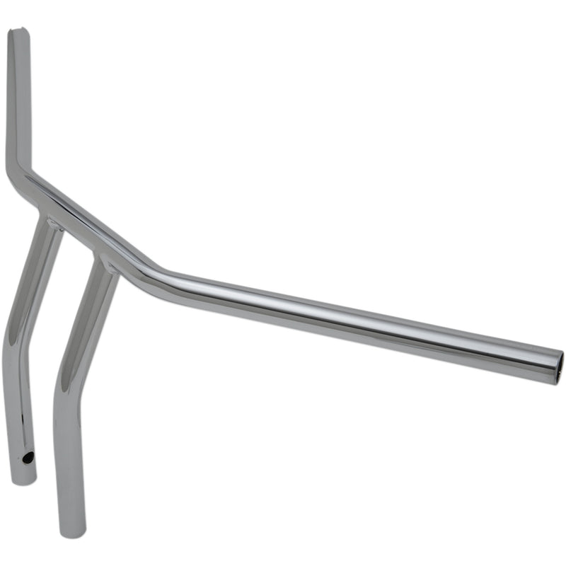 DRAG SPECIALTIES 0601-4230 1" T-Bar dimpled - curved - 10" - chrome