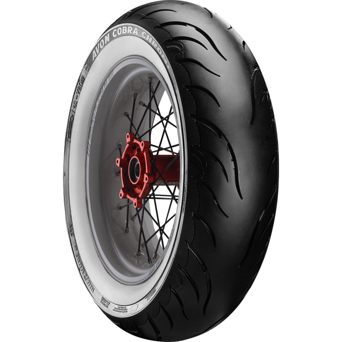 AVON 0306-0649 638159 Cobra Chrome AV92 Reinforced Tire Tire - Cobra Chrome AV92 - Rear - 180/65B16 - Wide Whitewall - 81H