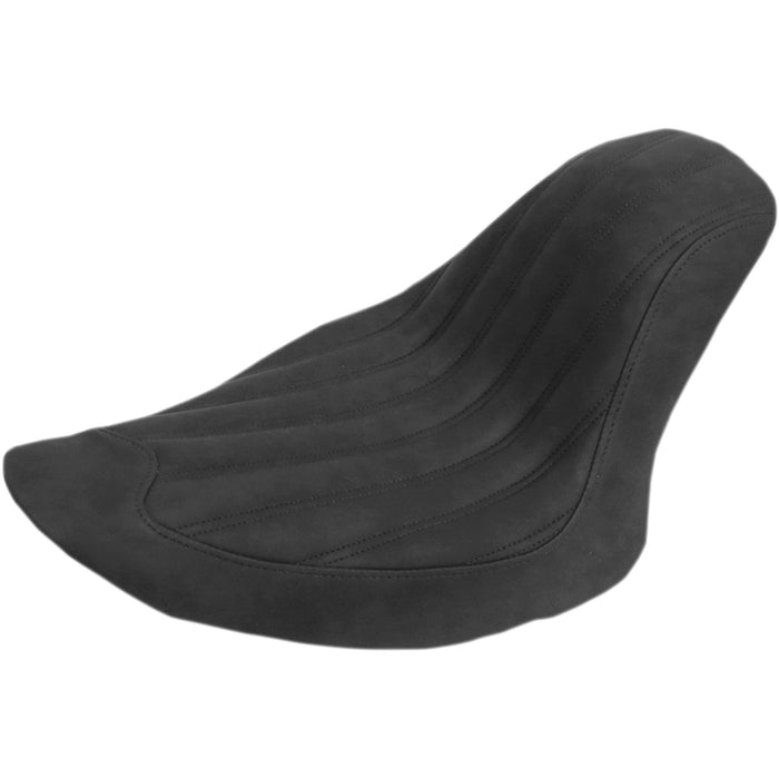 SADDLEMEN 0802-0824 806-12-0023 Knuckle Solo Seat - Ribbed - Black - FB