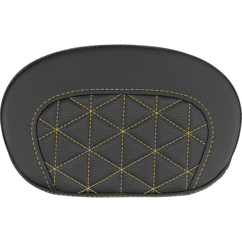 SADDLEMEN 0822-0716 061021107 Mini Contour Sissy Bar Pad tri-gripper - gold stitch