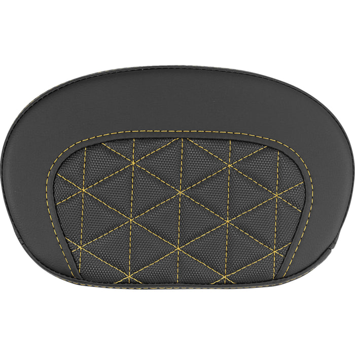 SADDLEMEN 0822-0716 061021107 Mini Contour Sissy Bar Pad tri-gripper - gold stitch