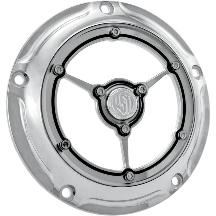 RSD 0940-1062 0177-2007-CH Clarity Derby Cover - Chrome - Big Twin