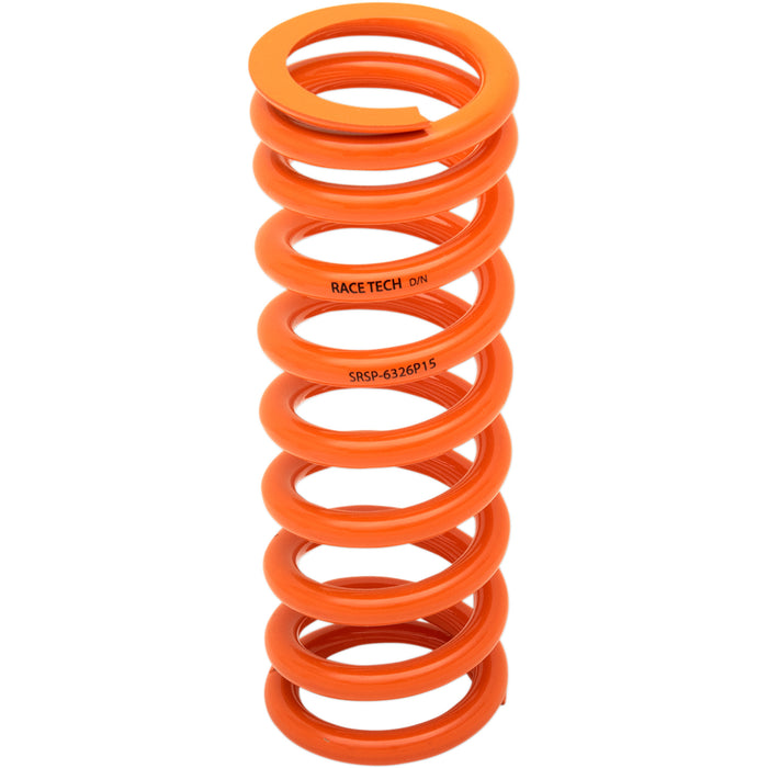 RACE TECH 1312-0022 SRSP 6326P15 Progressively Wound Shock Spring orange - p15 - spring rate 195 lb/in - 285 lb/in