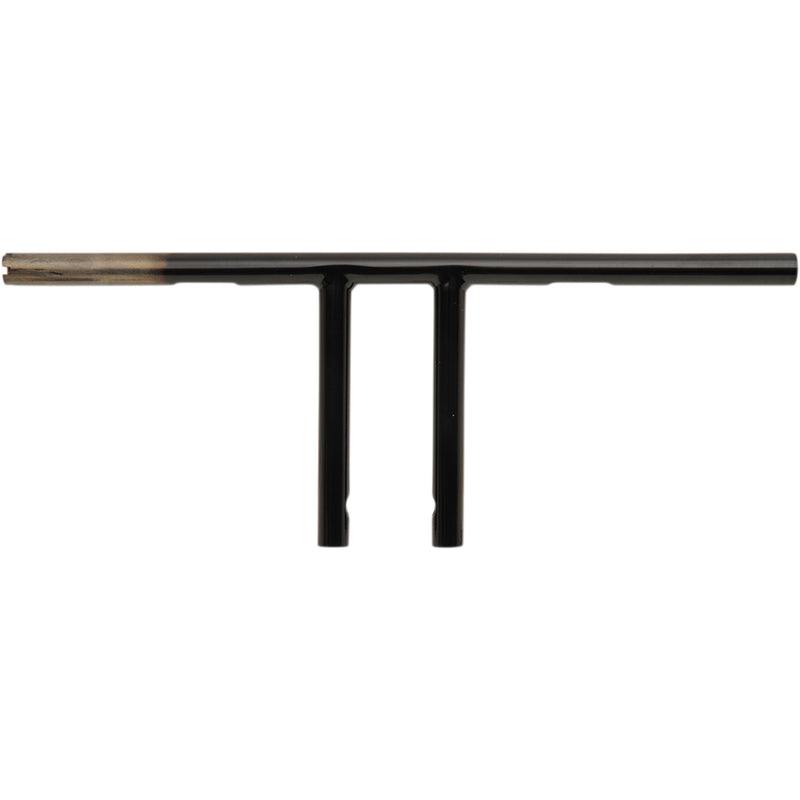 DRAG SPECIALTIES 0601-4219 1" T-Bar dimpled - straight - 8" - black