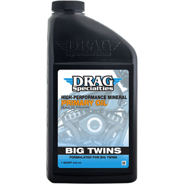 DRAG SPECIALTIES OIL 3603-0072 High-Performance Mineral Primary Oil for Big Twins Primary Drive Oil - 1 U.S. quart