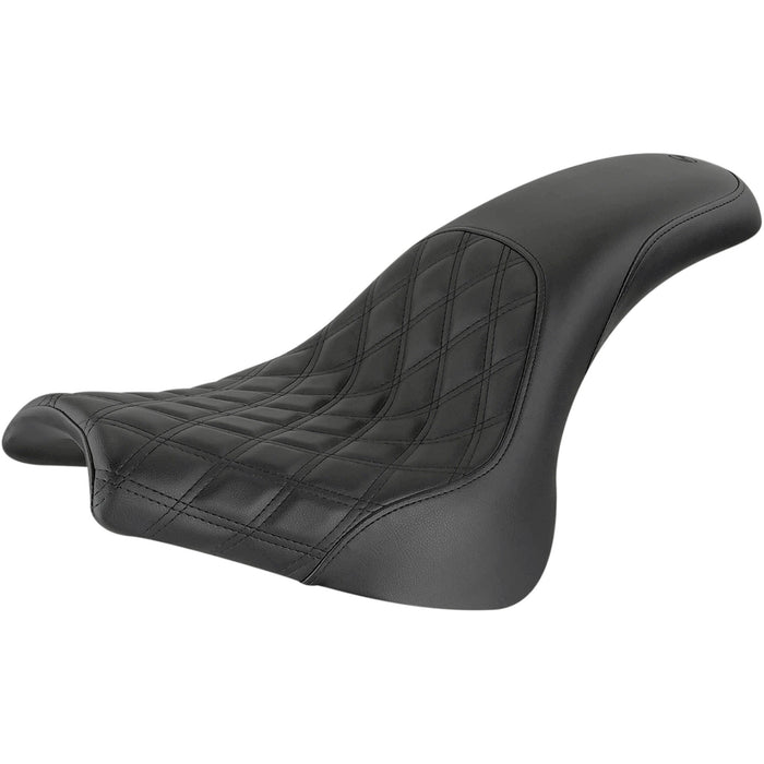 SADDLEMEN 0802-1286 818-28-149 Profiler™ Lattice Stitch Seat - Front Lattice/Rear Smooth - Black - FXFB/S