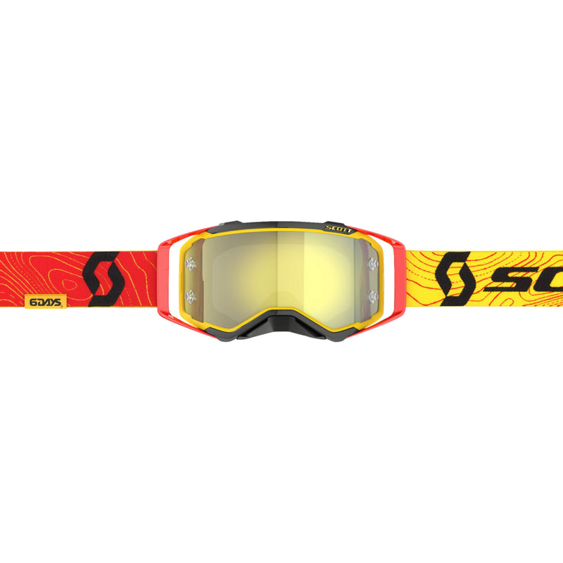 SCOTT 2601-3808 423028-1648289 6DAYS® Spain Prospect Goggle Prospect Goggle - 6DAYS® Spain - Red/Yellow - Yellow Chrome