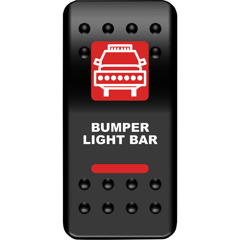 MOOSE OFFROAD 2106-0551 BLB-PWR-R Rocker Switch bumper light bar - red