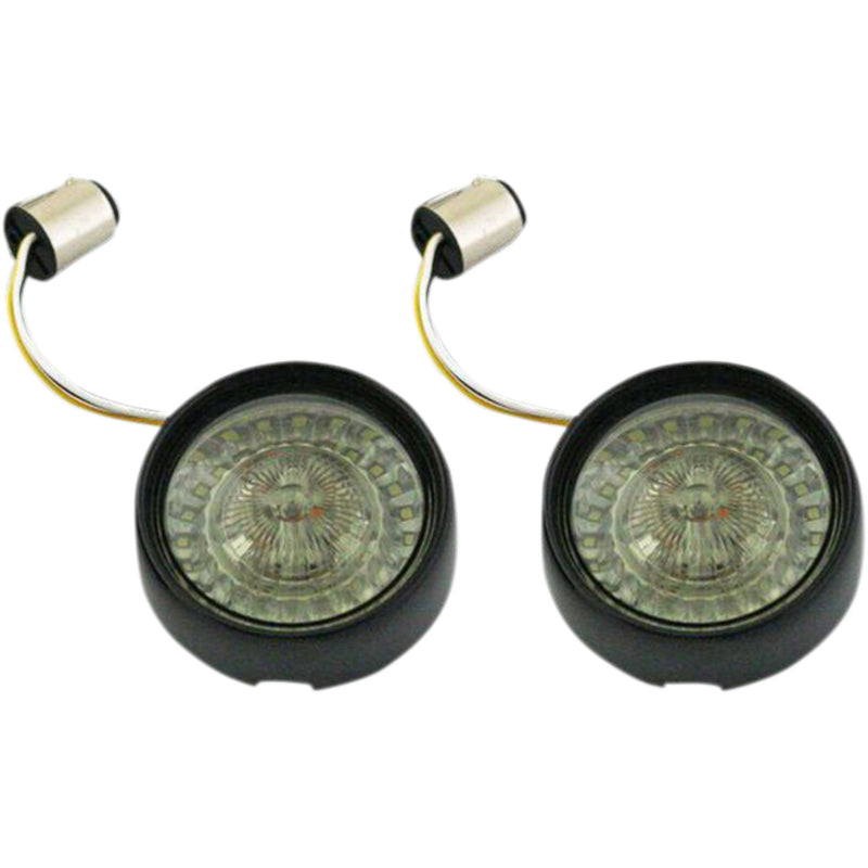 Custom Dynamics Bullet Bezel Turn Signal Assembly - PB-BB-AW-1157BS For Harley Motorcycles 2000-2025