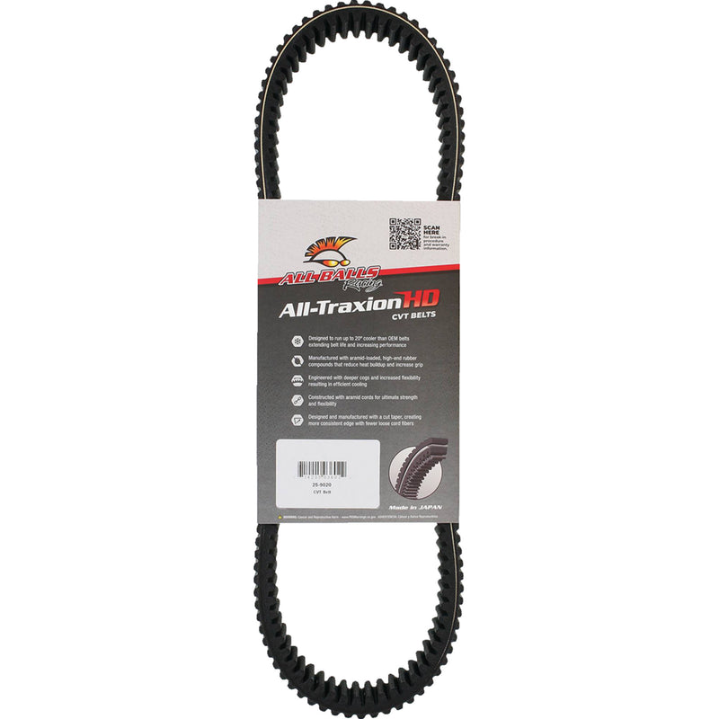 All Balls All-Traxion Belt - 25-9020 For Arctic Cat Wildcat 2020-2024 | Textron Wildcat 2018-2019