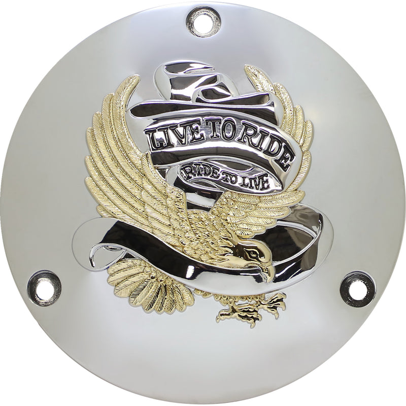 Drag Specialties Live to Ride Derby Cover For Harley Motorcycles 1969-1999