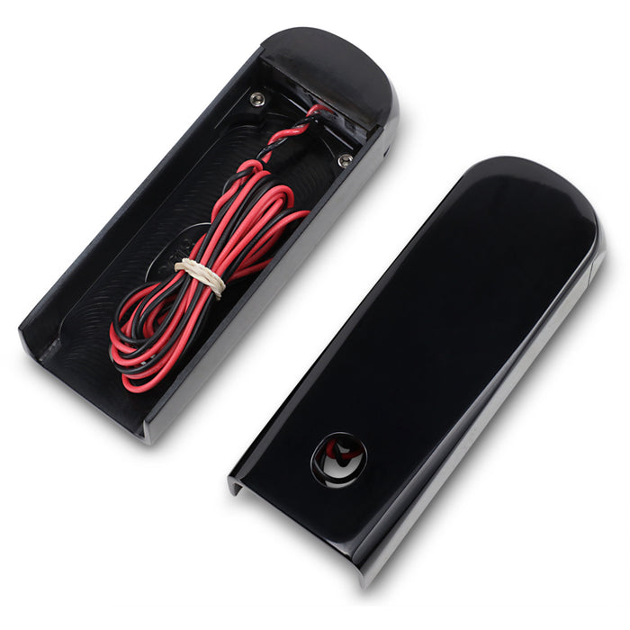 ALLOY ART 2020-1784 SSL-HD-2B Fender Strut LED Marker Lights - Smoke/Red Black FLHC